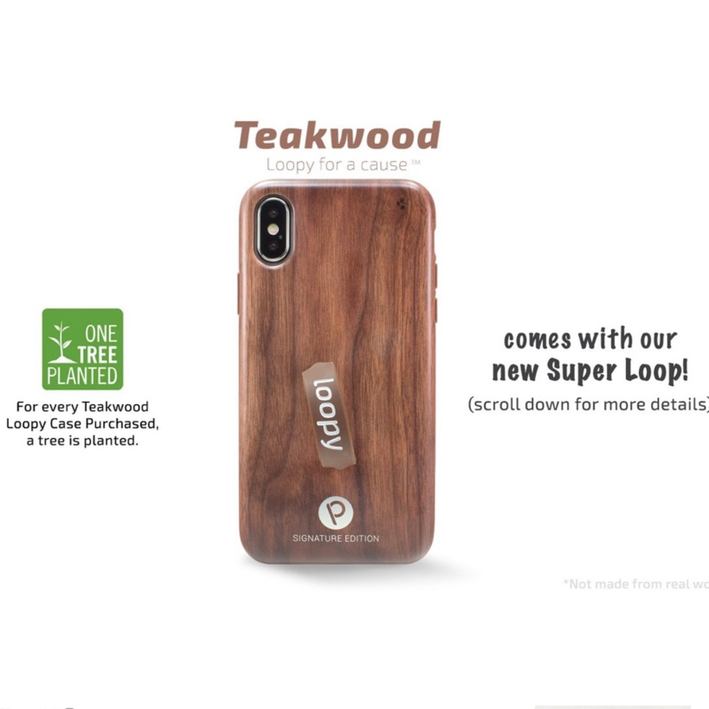 iPhone X/Xs Loopy Case in Teakwood